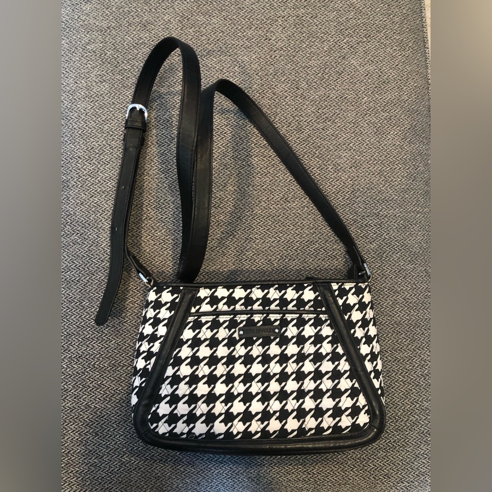Vera Bradley Black and White Houndstooth Shoulder Bag